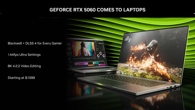 Графический процессор RTX 5060 для ноутбуков дебютирует в Geekbench с приличным приростом производительности по сравнению с RTX 4060