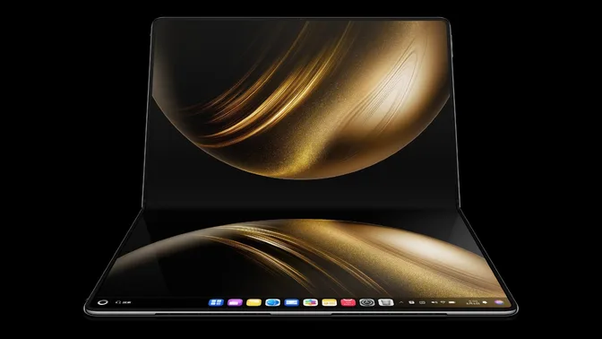 MateBook Fold от Huawei - это 18'' складной ноутбук с тандемным OLED-дисплеем и HarmonyOS 5
